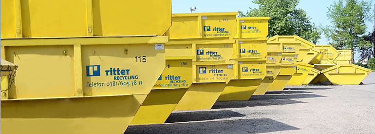 Container bei Ritter Recycling + Container aus Schutterwald